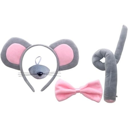 Rotte Kostyme Hårbånd Dyr Ører Hårbånd Ører Hårbånd Mus Ører Hår Sløyfe Fest Dekorativt Hårbånd Mus Cosplay Hårbånd Kvinner Hodeplagg