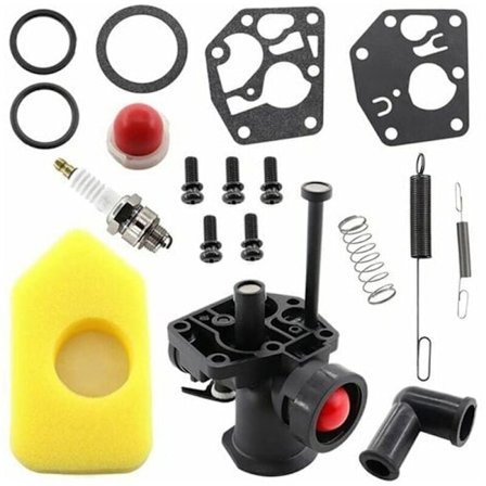 Karburatorsæt til plæneklipper, regulatorfjeder 691859 692211, membran 795083 495770, Briggs & Stratton 499809 498809A 494406 og luftfilter 698369,