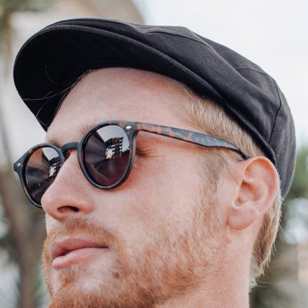 Gorra plana en azul marino oscuro Lory para hombres - Boinas para hombre