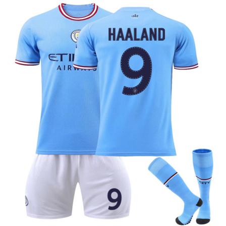 20-2023 Manchester City UEFA Champions League Edition Kids Soccer Kit nro 9 Haaland 22
