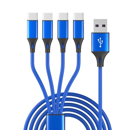 Multi Multi USB -kabel USB -laddningskabel Nylon Universal 3/4/5 in1 Multi