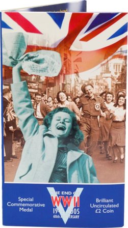 Storbritannien 2005 - Jubilæum for enden på 2. Verdenskrig 2 pund mønt