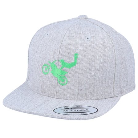 Kiddo Cap - Cinza snapback Boné - Kids Motocross Heather Grey Snapback @ Hatstore