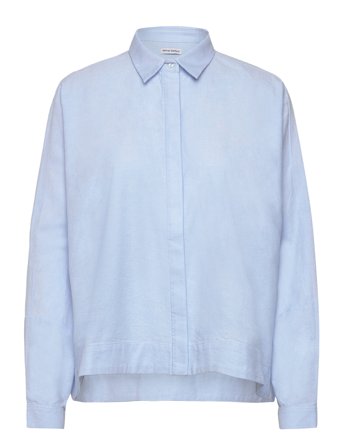 Gigi Oxford Shirt Tops Shirts Long-sleeved Blue Ahlvar Gallery