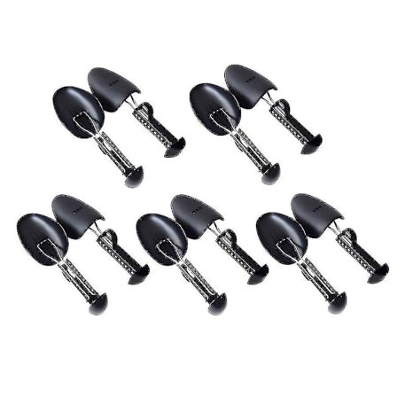 5 par skotrær Justerbar Premium Profesjonell skoforlenger for menn Svart beste gave