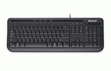 Microsoft Wired Desktop 600 - tastatur- og mussett - Storbritannia - svart