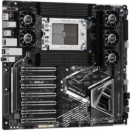ASRock WRX90 WS EVO - Bundkort - forlænget ATX / SSI EEB - Socket sTR5 - AMD WRX90 Chipset - USB 3.2 Gen 1, USB 3.2 Gen 2, USB4, USB-C 3.2 Gen 2x2 -