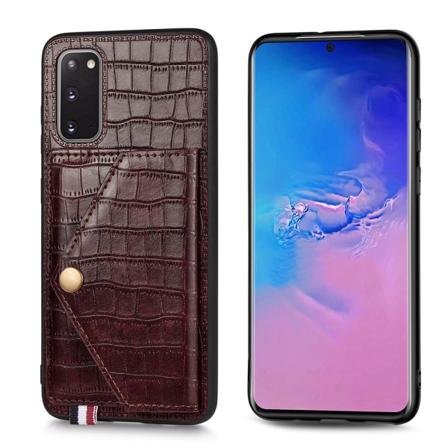 Samsung Galaxy S20 - ammattimainen kansi korttilokerolla Brun