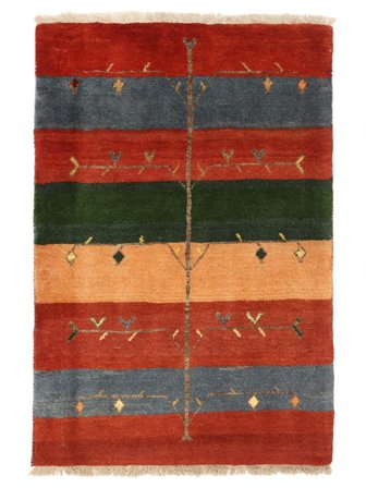 Noué À La Main Gabbeh Tapis 85X124 D'orient De Laine Petit