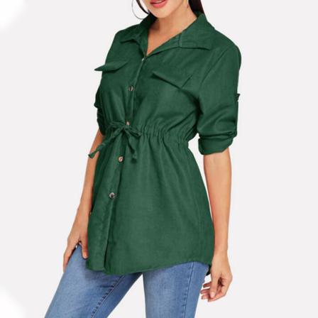 Kvinnor Långärmad Outwear Enfärgad Jacka