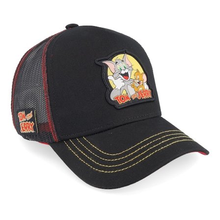 Capslab - Schwarz trucker Cap - Tom & Jerry Black Trucker @ Hatstore