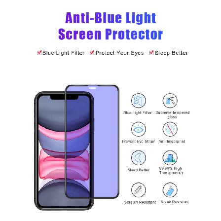 2-PAKKE- Anti-blå skærmbeskytter Samsung Galaxy S22 5G (6.1 tommer)