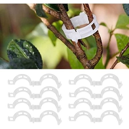 200 stk. planteklemmer plantefikseringsklemme vinstokbinder tomatbønne plantestøtteklemme podningsværktøj 50 stk./pakke, DUBUNS