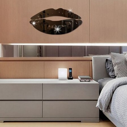 3D Kys Læbe Spejl Vægklistermærke DIY Moderne Kunst Dekorativt Mærkat Ornament Gave til Hjem Soveværelse Stue Vægdekoration