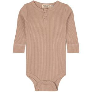 Kids - MarMar Copenhagen Ribbed Baby Body Oak 56 cm - All in ones - 56 cm - Beige