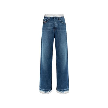 Diesel, Flared Jeans Blauw, Dames, Maat:W25 L32