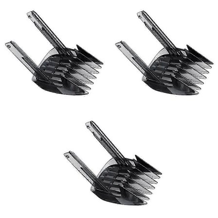 3X Hiustenleikkurin kiinteän pituuden asettelukampa HC7460 HC7462 HC9450 HC9452 HC9490 7-24mm varten
