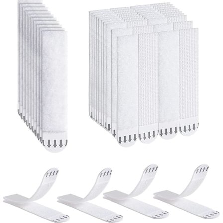 12 par klæbende billedophængningsstrips, store 92x19 mm dobbeltsidet burretape, klæbepuder