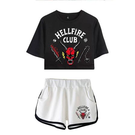Stranger Things kausi 4 Hellfire Club Top Shorts -