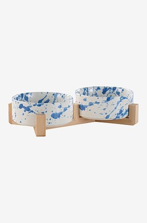Jotex - Voerbak Hond/kat 2-pak Kobaltblauw/gebroken Wit Kobaltblauw/gebroken wit - SPRINKLE - Koop Dierenaccessoires bij Jotex