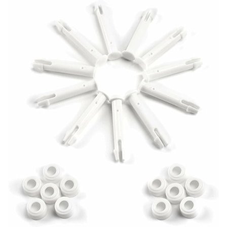 12 stk. plastpinne, Intex svømmebasseng reservedeler, plast svømmebasseng pinne, for de fleste rammebassenger - rektangulært/rundt basseng (6 cm)