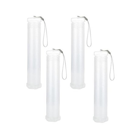 4-pakning Utdragbart Etui for Malerpensler i Plast, Klar Lang Malerpenselholder, Oppbevaring Pennebeholder