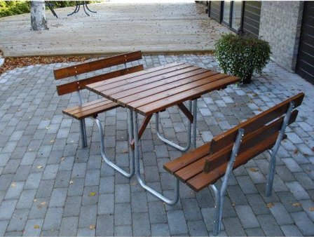 Eden Wood EW 0906-6100 Picknickbord 100 cm Brun, Utemöbler