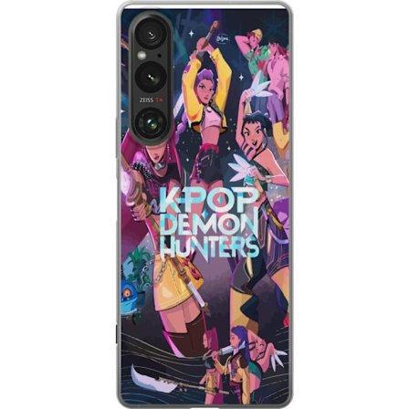 Sony Xperia 1 VI Läpinäkyvä kuori Kpop Demon Hunters Koko joukkue Idol Taistelu Kohtaus Terä Magia Voima