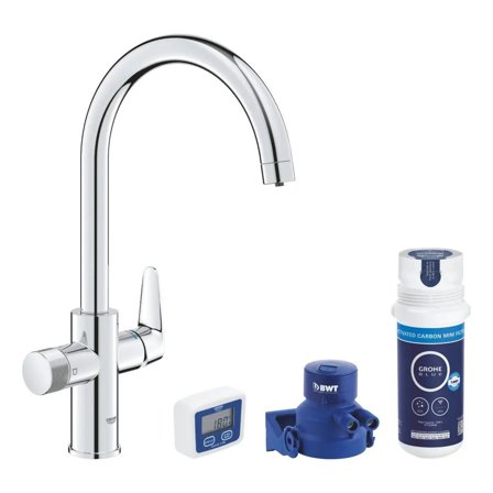 Depuratore acqua Grohe Blue Pure StartCurve kit miscelatore lavello cucina + filtro