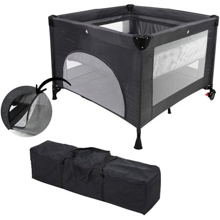 2-i-1 resesäng - lekhage - MIGO - 100 x 100 x 76 cm - Från födseln till 15 kg - Blå