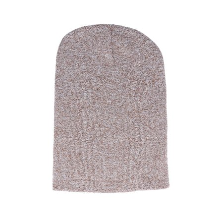 Beechfield - Marron longbeanie Bonnet - Heather Oatmeal Long Blank Beanie @ Hatstore