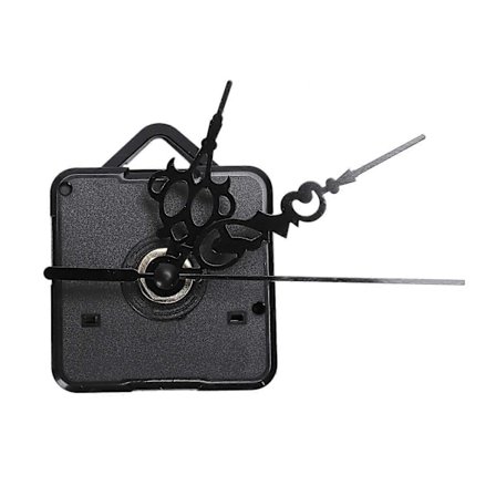Quartz Veggklokke Urverk Mekanisme Svart Diy Reparasjonsdeler Kit Klokke