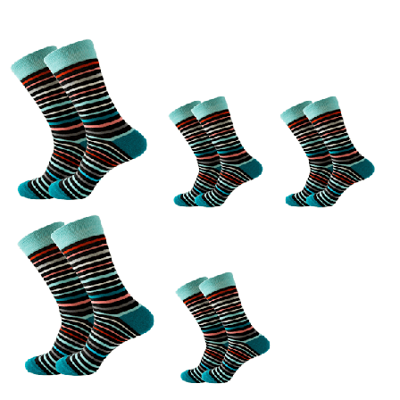 Sjove sokker til mænd med farverige og sjove mønstre, kamgarnsbomuld