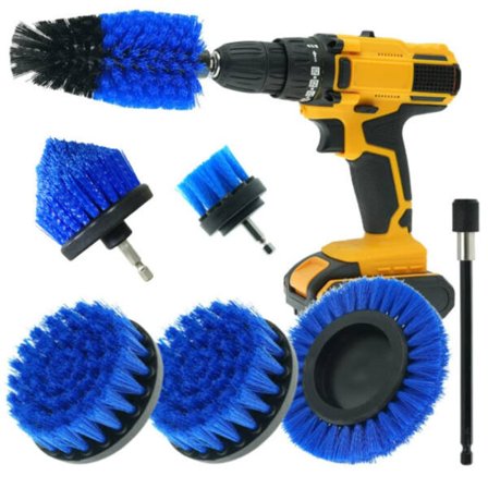 6-pakkaiset poraharjat, joissa on sininen jatke