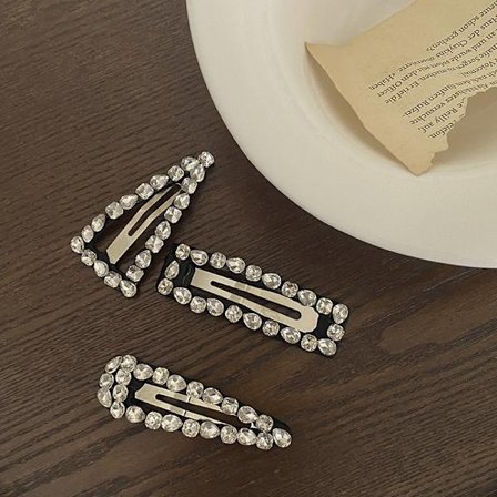 3 stk, Colors & Beauty Chic Damehårklipp - Rhinestone Hårspenner - Elegante Hårklipp for Kvinner - Smykker