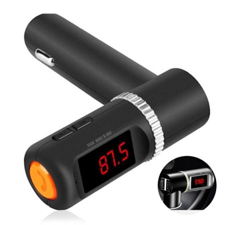 TD FM-sändare Bluetooth power mp3-spelare Bil Handsfree Trådlös Radio Adapter Kit laddar telefoner