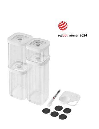 Zwilling Fresh & Save Cube Set S6 Transparent-Vit. Innehåller 1 X S Box, 2 X 2S Box, 1 X 3S Box, 1 Måttinsats - Nude - ONE SIZE