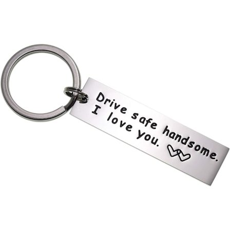 Drive Safe Keychain Handsome I Love You Trucker Husband Gift for Husband Dad Gift Valentine's Day Sock Stuffer