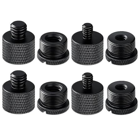 8 stk. Mikrofonstativ-Gevindadapter Sæt, 5/8 Hun til 3/8 Han og 3/8 Hun til 5/8 Han Skrue Adapter Gevind