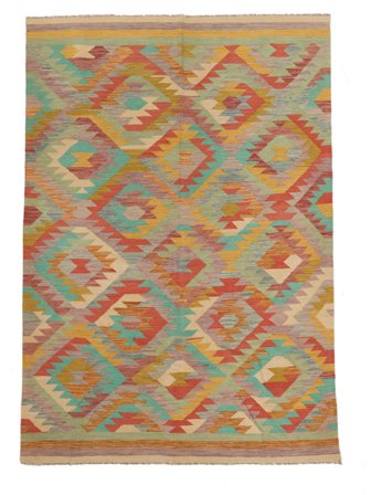 Kelim Ariana Trend Teppich Moderner Braun/Orange (Wolle, Afghanistan)