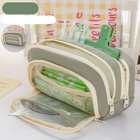 Transparent pennväska Brevpapperspåse GRÖN - spot försäljning