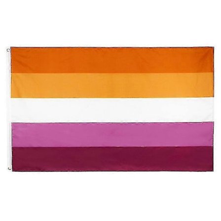 1 st 90x150cm Solnedgång Lesbisk Pride Flagga Banner Hfmqv