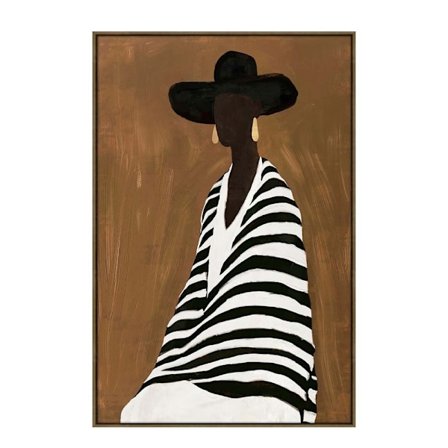 Seinätaide kankaalle kehyksellä – Ruskea, Beige, 80x120 cm