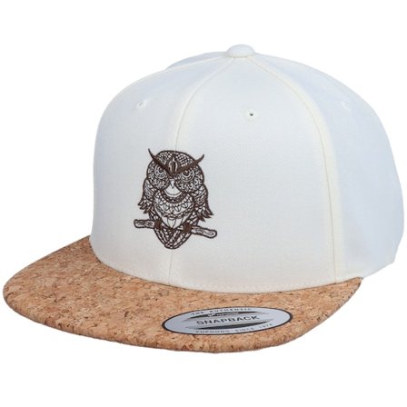 Iconic - Branco snapback Boné - Owl Mandala Natural/Cork Snapback @ Hatstore