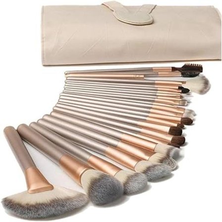 18-osainen meikkisivellinsetti säilytyslaukulla