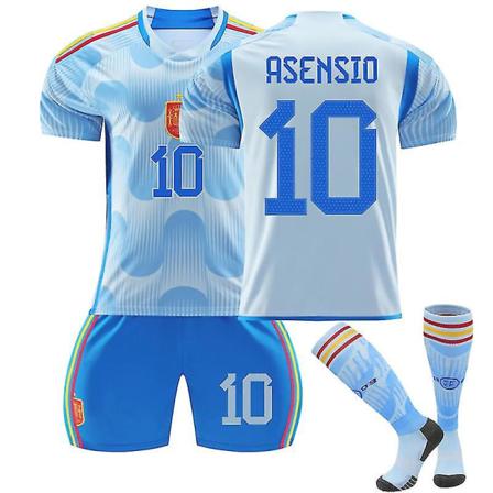2022-2023 Spania Jersey Barn Herr Fotballdraktsett ASENSIO 10 Kids 18(100-110CM)