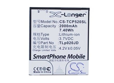 Batteri til SmartPhone, mobil til TCL P520L, P518L, P5201 osv.
