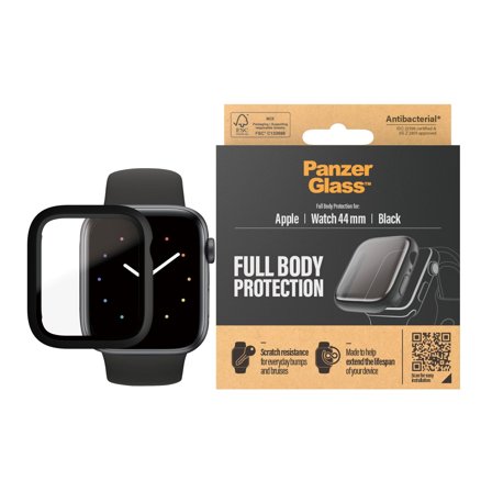 Panzer Full Body Apple watch 4 | 5 6 SE 44mm Black Screen Protector PanzerGlass - High quality tempered glass screen protector