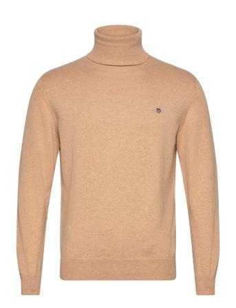 Classic Cotton Rollerneck Knitwear Turtlenecks Beige GANT*Betinget Tilbud