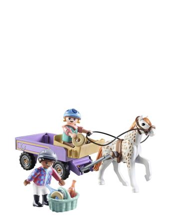 Playmobil Horses Of Waterfall Ponyvogn - 71496 Toys Playmobil Toys Playmobil Horses Of Waterfall Multi/patterned PLAYMOBIL